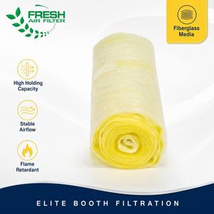 Nuevo Rollo de Filtro de Fibra de Vidrio Directo de Fábrica G2/G3/G4, 93% de Eficiencia, Alta Capacidad de Retención de Polvo, Filtro para Cabina de Pintura - Product Image 1