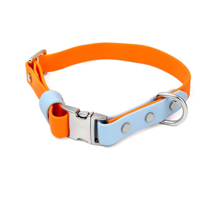 Collares de perro de liberación rápida de dos colores con revestimiento de PVC ajustable impermeable al por mayor personalizado - Product Image 1