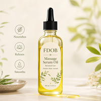 Huile de massage corporelle Fdob OEM naturelle et biologique à l'huile de busserole, vitamine C, arbutine et olive, pour tous types de peau, blanchissante, raffermissante et hydratante