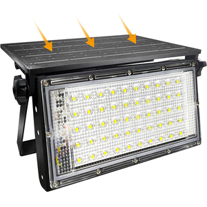 ไฟสปอร์ตไลท์สนามกีฬาแบบขายส่ง โปรเจคเตอร์สะท้อนแสง 200W ไฟส่องสว่างพลังงานแสงอาทิตย์แบบ LED สำหรับภายนอกอาคาร กันน้ำ พับเก็บได้ ติดผนัง - Product Image 1