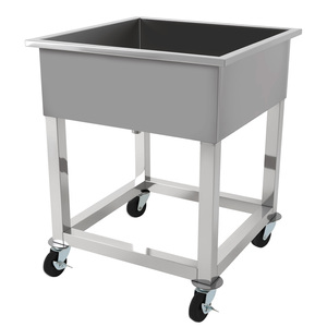 Carro de transporte comercial de acero inoxidable para esterilización de vajilla, fregadero móvil para remojar cubiertos, para restaurantes, hoteles, cocinas y hogares. - Product Image 4