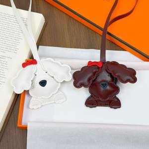 Elegante Llavero de Cuero con Lazo y Diseño de Caniche, Bonito Adorno para Bolso de Estilo Femenino, Anillo para Llaves, Caja de Regalo de Moda para Novia o Esposa - Product Image 3