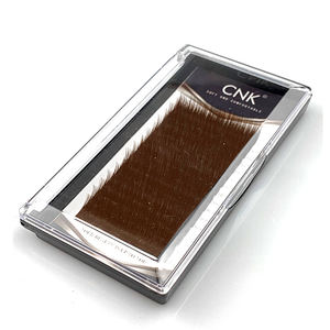 Cnk ब्राउन-टिप लैश व्यक्तिगत कोरियन pbt फाइबर पलक एक्सटेंशन दो टोन - Product Image 2