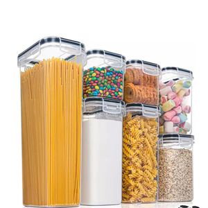 Dry Food Storage <b>Containers</b> Sets Airtight <b>Plastic</b> Cereal <b>Container</b> Box for Pantry & Kitchen Organizer - Product Image 1