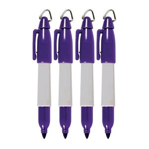 Marqueur permanent miniature en plastique à pointe fine, encre indélébile noire, personnalisable avec logo, pour usage intensif - Product Image 1