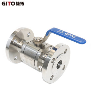 Vanne à boisseau sphérique manuelle à brides DN32, trois pièces, en acier inoxydable forgé, haute pression, qualité BA, pour eau et gaz - Product Image 3