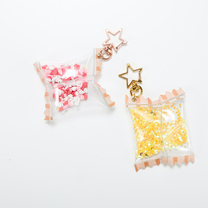 Gran oferta Charm Shaker llavero personalizado inflable caramelo llaveros lindo <span class=keywords><strong>Anime</strong></span> con pequeño acrílico encanto brillo - Product Image 2