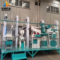 Usine de traitement du riz 15-20TPD avec système de nettoyage, décortiqueuse, séparateur de paddy, double moulinage et polissage du riz