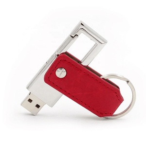 Custom New Style Swivel Leather USB Flash Drive High Speed USB Memory Stick Promotional Leather Usb 2.0 Stick with logo