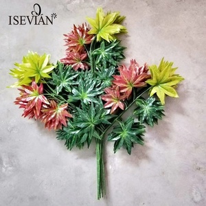 ISEVIAN Greenery-hojas artificiales de abedul de uva Gingko, <span class=keywords><strong>hoja</strong></span> de <span class=keywords><strong>arce</strong></span> de plástico de seda - Product Image 3