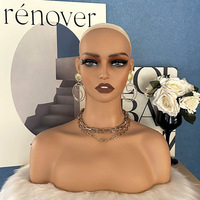 Support de perruque en PVC de haute qualité en gros, modèle 42 cm, femme européenne, maquillage, accessoires pour oreilles percées
