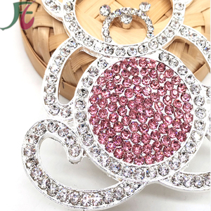 Simpatico Topper torta di animali in lega di strass placcato in argento piccolo orso Toppers <span class=keywords><strong>per</strong></span> la decorazione della torta <span class=keywords><strong>per</strong></span> bambini - Product Image 6