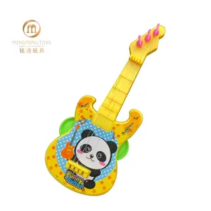 En gros éducatifs enfants en plastique rock n roll musique mini taille dessin animé bébé guitare jouet pour enfant