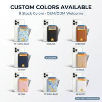 Tarjetero Magnético Personalizado, Cartera MagSafe de Cuero PU con Bloqueo RFID para iPhone, Samsung y Android