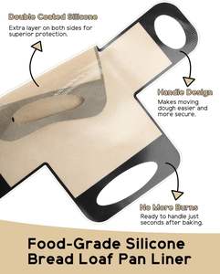 Moule à pain réutilisable en silicone, support de levage pour pain en silicone de qualité alimentaire, outil de transfert de pâte antiadhésif avec 4 poignées - Product Image 2