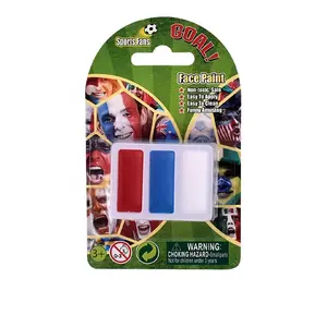 AKIA-Kit de peinture colorée pour enfants, fournitures à base d'eau pour fans de football, sport, visage et corps