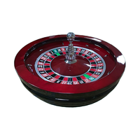 Roues de roulette de couleur rouge de casino de luxe de 32 pouces avec du bois massif de haute qualité pour le casino professionnel avec la boule de roulette gratuitement