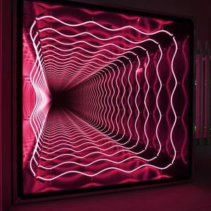 Espejo Triangular <span class=keywords><strong>Infinito</strong></span> Moderno y Económico de Venta Directa de Fábrica, Decoración de Pared con Cambio de Color LED, Diseño Geométrico RGB con Efecto de Túnel 3D - Product Image 4