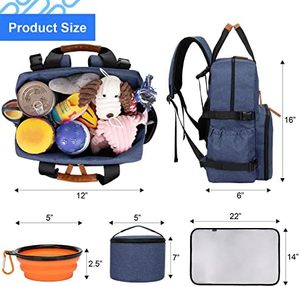 Sac de voyage pour chien gratuit, sac à dos organisateur approuvé par les compagnies aériennes avec poches multifonctions, ensemble d'accessoires de 25 L - Product Image 4