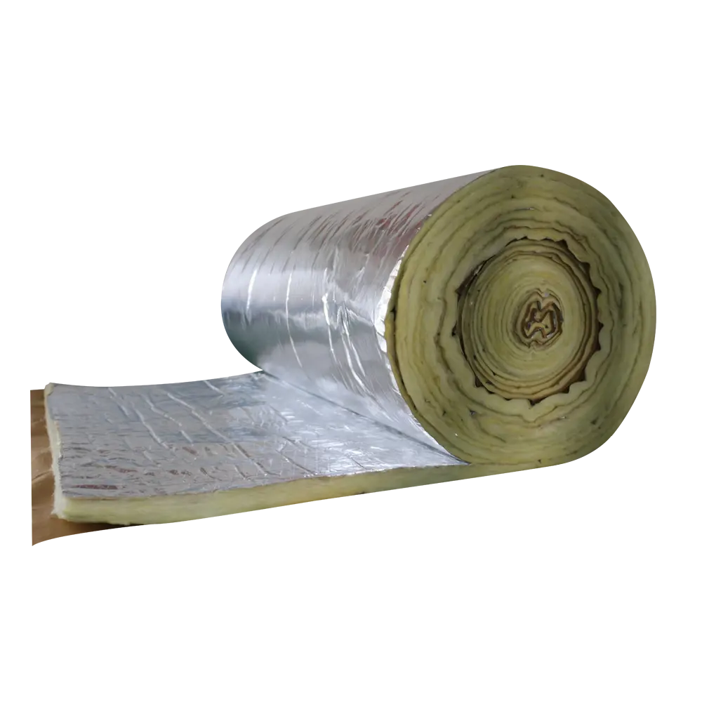 Sound Absorption Centrifugal Spinning Fibers Fireproof Double Side Aluminum Foil Faced Insulation Glass Wool Blanket