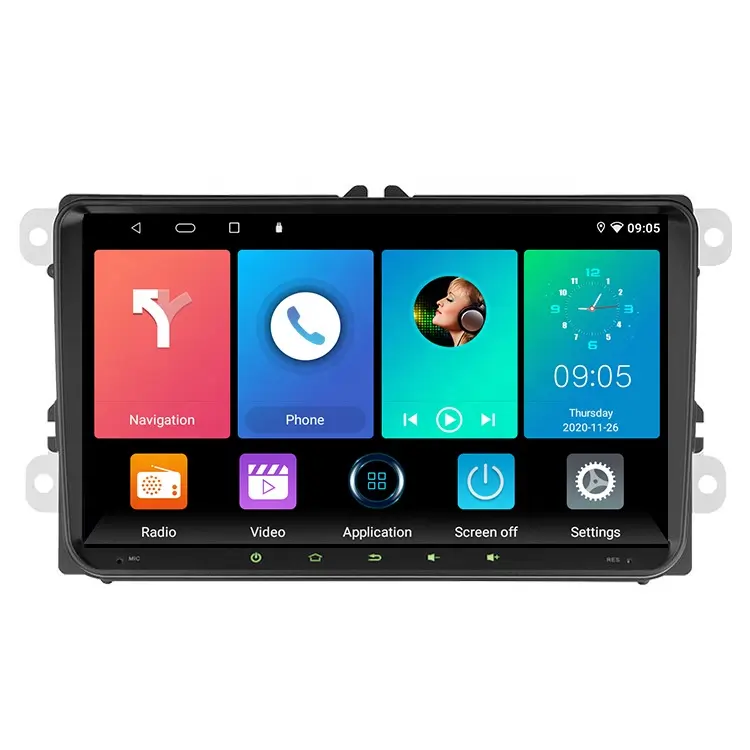 אנדרואיד עבור פולקסווגן 2 דין רכב סטריאו 9 אינץ מסך מגע לרכב רדיו DVR, מראה קישור WiFi, GPS, USB, מצלמה אחורית רכב אודיו