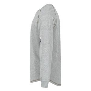 Maglietta da Lavoro <span class=keywords><strong>Serie</strong></span> Heather in Cotone 6oz Resistente alle Fiamme NFPA2112 CAT2 Ignifuga con Collo a Girocollo Elastico in Filo di Aramide - Product Image 3