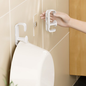 Yimijia Adhesive Hook Wall Mounted Basin Hook White ABS Extendable For Bathroom Kitchen Toilet - Product Image 3