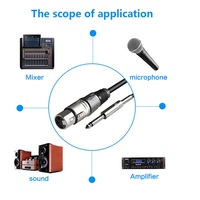 Câble XLR mâle vers 3P de 6.35mm pour guitare, Microphones, haut-parleurs, amplificateur de console de son