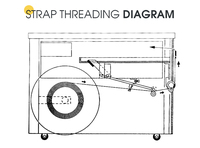 Machine d'emballage semi-automatique pour sangles PP/PET, électrique, de table, haute qualité, pour la fermeture de cartons et boîtes