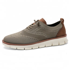 Nuove <span class=keywords><strong>Scarpe</strong></span> Casual da Uomo in Tessuto Fly Woven, Mocassini Intagliati, Calzature <span class=keywords><strong>Eleganti</strong></span> per il Pendolarismo - Product Image 6