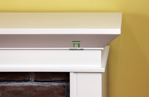 Cheminée en <span class=keywords><strong>bois</strong></span> blanc Hampton moderne, style américain, avec manteau de cheminée autoportant pour <span class=keywords><strong>insert</strong></span> de cheminée électrique - Product Image 5