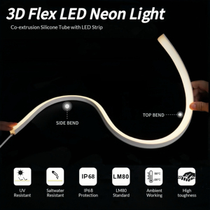 Nouvelle bande lumineuse <span class=keywords><strong>LED</strong></span> néon flexible 24V, 20x20mm, changeant de <span class=keywords><strong>couleur</strong></span>, étanche, avec CRI90, pour utilisation en extérieur - Product Image 1