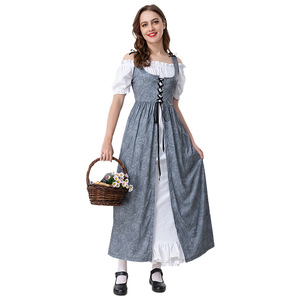 Vestido Retro Goddess con Hombros Descubiertos, Encaje, Cintura Ajustable con Lazos, Diseño de Parches, Transpirable, para Uso Diario o de Fiesta - Product Image 5