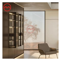Armoire de rangement murale en verre moderne présentoir en alliage d'aluminium support d'étagère produit étagère à vin