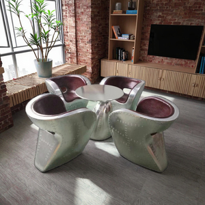 एविएटर रेट्रो औद्योगिक वास्तविक चमड़े के कूलिंग विला सोफे के साथ लिविंग रूम के लिए चैइस लाउंज - Product Image 6