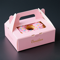 Conception Personnalisée Logo Eco Friend Impression de Qualité Alimentaire Pliable Gâteau Alimentaire Cookie Pain Pâtisserie Donut Macaron Boîtes d'Emballage en Papier
