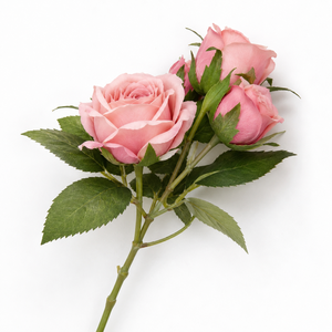 Grandi Rose Artificiali in Seta LUYI, 3 Teste, Steli di Rose Rosa Realistiche al Tatto, per Decorazioni Casa, Matrimoni e Feste - Product Image 2