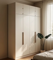 Meubles de garde-robe personnalisés ensemble de chambre à coucher hôtel maison en bois massif grande armoire avec coiffeuse