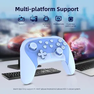 YLW Patent Ergonomic Turbo Vibration Motor Nintend Switch Pro Wireless Gamepad Joy Controller Cons