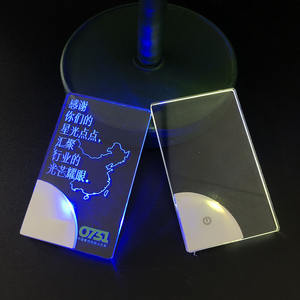 Hadiah promosi kartu bisnis akrilik LED bercahaya cetak Logo sesuai pesanan kartu bisnis LED akrilik - Product Image 4