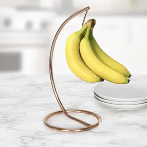מתכת מטבח ארגונית מודרני שולחן Stand יחיד תצוגת תליית וו פירות מחזיק מותאם אישית ענבים בננה מחזיק מתכת בננה