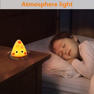 Lámpara Nocturna LED Pequeña Recargable, Lámpara de Mesa Kawaii de Silicona con Forma de Pizza, Luz USB LED para Decoración de Habitación Infantil - Product Image 6