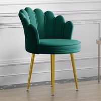 Chaise de salle à manger en velours nordique moderne de luxe, design de meubles de chambre, pieds en métal, chaise de maquillage