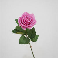 Fleurs artificielles en rose française à toucher réel pour mariage, décoration intérieure, Thanksgiving, Nouvel An, Saint-Valentin