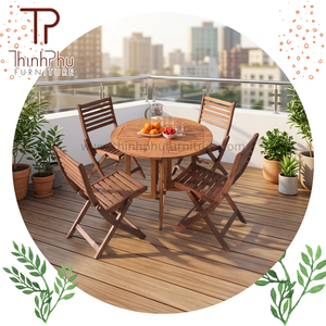 Juego de Muebles LEO de Madera Maciza Duradera de Alta Calidad, Diseño Contemporáneo, Tamaños Personalizables, para Restaurantes, Cafeterías, Hoteles y Jardines - Product Image 4
