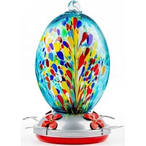 ที่ให้อาหารนกฮัมมิ่งเบิร์ดแบบเป่าด้วยมือ ทำจากแก้ว 800 มล. พร้อมตะขอรูปตัว S, แปรงเชือกป่าน, ที่กันมดสำหรับกลางแจ้ง - Product Image 5