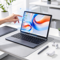 Logo Kustom Komputer Notebook Mini HD 10.1 Inci Layar Sentuh Flip 180 Derajat Laptop WiFi6 Port Dual Type-C Grosir
