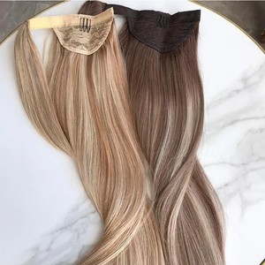 Extensiones <span class=keywords><strong>de</strong></span> <span class=keywords><strong>Cabello</strong></span> Rubias con Mechas Estilo Europeo, Cola <span class=keywords><strong>de</strong></span> Caballo Enrollable, Balayage, <span class=keywords><strong>para</strong></span> Mujeres Caucásicas, Envío Rápido <span class=keywords><strong>de</strong></span> Fábrica - Product Image 1