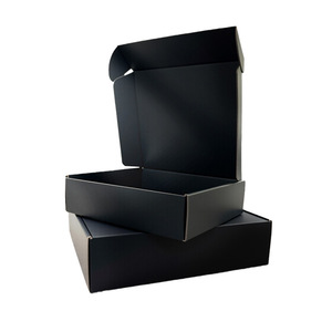 Cajas de Envío Pequeñas Personalizadas de Cartón Corrugado Negro Reciclable para Zapatos y Ropa, Cajas de Embalaje de Papel y Cartón, Cajas de Correo Personalizadas - Product Image 3