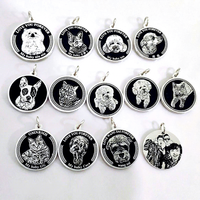Bijou commémoratif pour la perte d'un animal de compagnie, bracelet en argent sterling personnalisé avec photo d'animal, cadeau commémoratif pour la perte d'un animal de compagnie